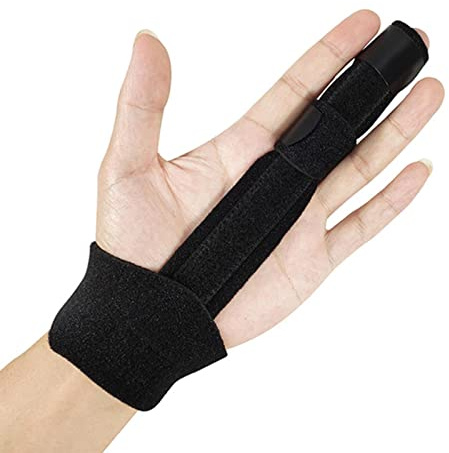 2 Pcs Trigger Finger Splint,Fingerskenor i aluminium för uträtning - Finger Knog Skena Avtryckare Fingerstöd Index Mellersta Ring Finger Senskida Spänning för ledimmobilisering Heyce