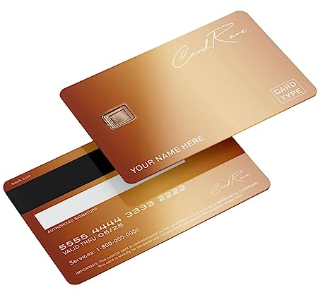 Metall Kreditkarte, 2 Stück Edelstahl Metallkarte 4442 Chipsteckplatz Blanko DIY Karte 8.6x5.4cm Rohlinge Namenskarte Lasergravierte Visitenkarte mit HiCo 3 SpurMagnetstreifen