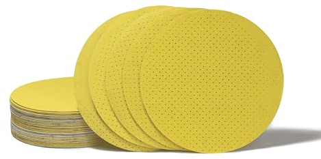 Woltersberger® Multiloch-Schleifscheiben 25 Stück Gelb Ø 225mm P100 selbsthaftend weißes Edelkorund Ultrapad Trockenbauschleifer Langhalsschleifer Schleifgiraffen Gipskartonschleifer