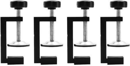 Tiardey 4 Stück G-Klemme, verstellbare Schraubzwingen, Klemmbereich 10–57 mm, Tischklemme für Schlafzimmer, Küche, Badezimmer, Regal