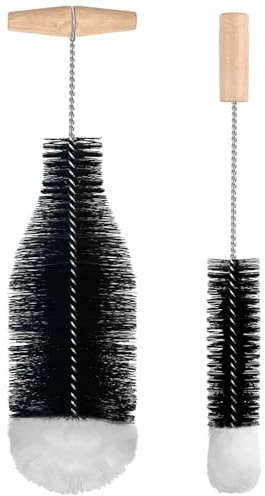 2 Stück Set Flaschenbürste,35cm Flaschenbürste kompatibel mit Sodastream Glasflasche,kratzerfreier Flaschenreiniger Bürste für Glaskaraffe/Sodaflaschen/Babyflaschen/Trinkflaschen
