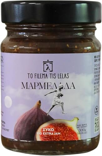 To Filema tis Lelas Mermelada Extra Casera de Higo,300g | Artesanal, 100% Fruta Fresca Griega, Vegana, Sin Gluten, Sabor Natural y Tradicional