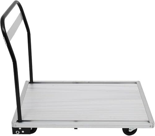 MYVVKIA Plattformwagen Plattformwagen Klappbarer multifunktionaler beweglicher Aluminium-Faltgriff Roll-Pritschenwagen Handwagen Tragfähigkeit 770lb Pritschenwagen,
