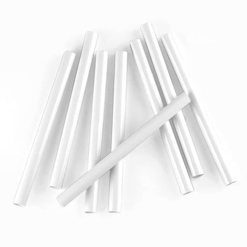 Radiator Pipe Covers White Insulation 15mm; 19.5cm Long Snap On PVC Plastic Cover; Pack of 8 Customizable Radiator Collars Sleeves