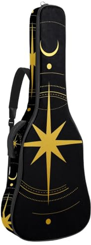 Eslifey Tasche für Akustikgitarre, Gänseblümchen, verstellbarer Schultergurt, Gitarrenkoffer, Gigbag 101,6 cm, 104,4 cm, 106,7, Mehrfarbig 4, 42.9x16.9x4.7 in, Taschen-Organizer