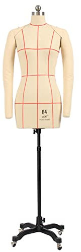 WYRMB Weibliche Nähpuppe, Torso, Körperständer Mit Armen, Schneiderpuppe Für Damen, Schneiderbüste In Übergröße Auf Rädern Zum Nähen Von Kleidung, Schöne Landschaft, Weiß-Xx