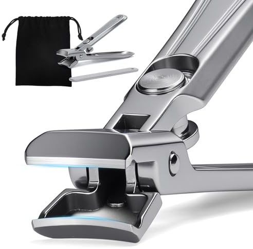 Nail Clippers for Thick Nails, Large Sharp Toe Nail Cutter with Catcher for Tough Nails