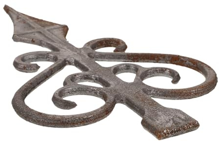 CLISPEED Cast Iron Fence Finials Pointed Topper for Garden and Gate Post Outdoor Yard and Lawn Fence Decorations