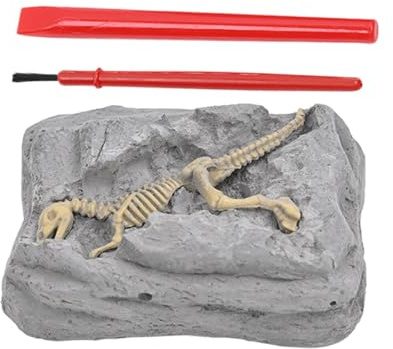 YNPQTDS Dinosaurier-Grab-Set, 2 x Ausgraben, Fossil, Dinosaurier, PVC, Lernspielzeug mit Spielzeug für Kinder, ab 4 Jahren