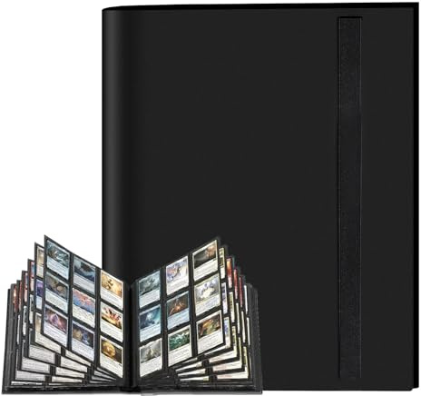 NOYTRA Pokemon Sammelalbum 540 Karten, Sammelkarten Album mit Seitlichen Taschen, Wasserdicht & Kratzfest, TCG Binder für Pokemon Karten, MTG, Yu-Gi-Oh, Ideal als Geschenk mit Elastischem Gurt
