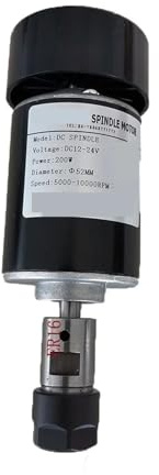 Motore mandrino for macchina for incisione a da 200 W, CNC raffreddato ad aria, motore CC ER11 3,175 mm Cuscinetti potenti(ER16 Spindle set)