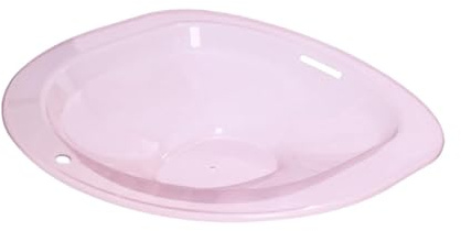 YsXoWiui Sitzbadewanne über Toilette Bidetbecken Sitzbad Wanne Dampfbecken Ergonomisch PP Material Leicht zu Reinigen für Frauen Männer Senioren Badezimmer Ent, Transparentes Rosa