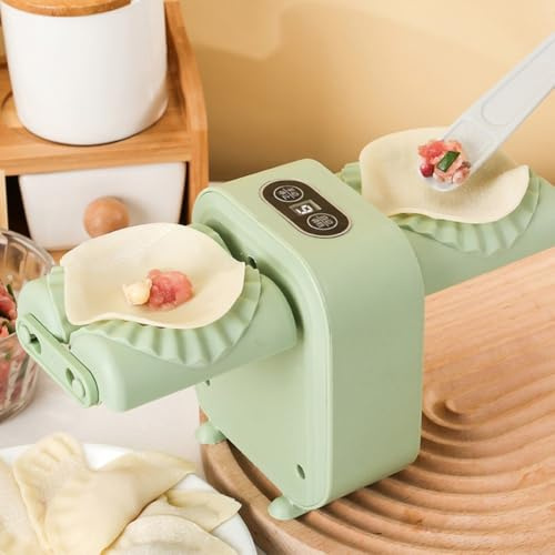 Macchina elettrica per ravioli con temporizzazione regolabile per gnocchi, ravioli e potstickers a tenuta stagna, in modalità manuale o automatica (verde)