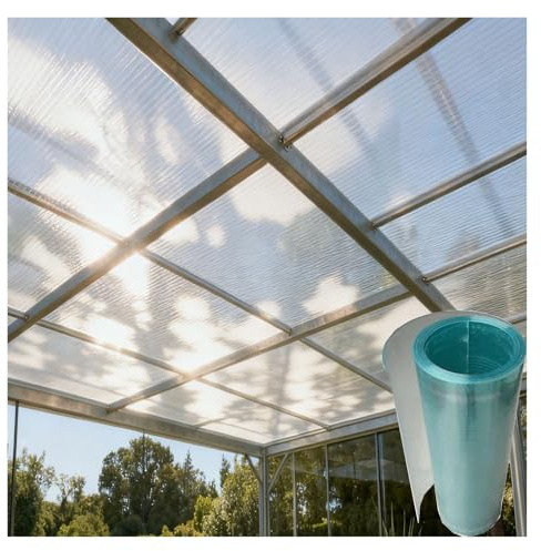 Glasfaser Dachplatten Regendichte, Transparente GFK Dämmplatten für Außenbereich, Gewächshäuser, Schuppen, Carports, Ersatzplatten Schuppen(1x2m/3.28x6.56ft)