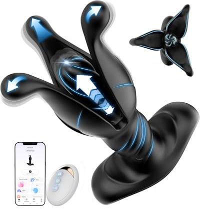 Plug Anale-dilatatore Uomo Analesex Toy, Vibratore Anale Massaggiatore Prostatico con 9 Espansione 9 Spinta 9 Vibrazione, Butt Anal Plug Vibratoreper Uomo Professionale, Toys Sessuali per Uomini