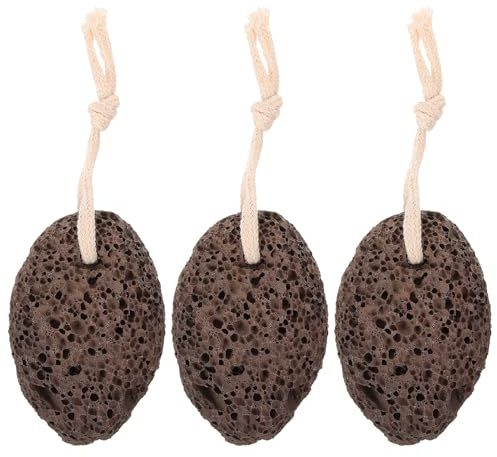 NOLITOY 3 piezas Piedra de Lava Volcánica para Pedicura de Pies Manual para Exfoliación y Eliminación de Callos Herramienta Compacta para Cuidado Diario de Pies