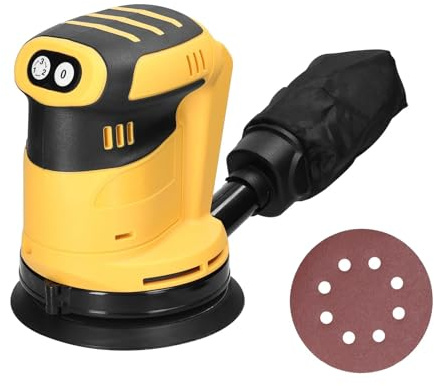 Pulidor, Lijadora orbital de 125 mm, pulidora for madera y metal, pulidora de coche for herramientas eléctricas recargables de batería de 18 V.