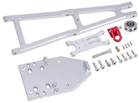 MYUHEDF Rc Upgrade Model For Axial For Capra For 1.9UTB For Trail Buggy RC Crawler Upgrade Parts 1/10 Winch Truck Tow Truck Crane Arm Kit Simulation Car Accessories(Silver)
