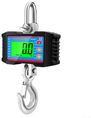 1 000 kg bärbar tranvåg med stabil sensorteknik och konsekvent utgång under variabla förhållanden (svart)