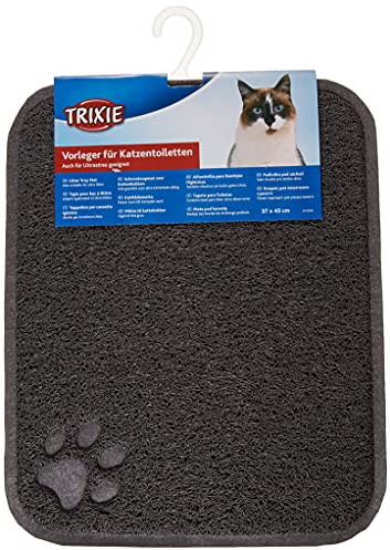 TRIXIE T40381 Vorleger für Katzentoiletten, PVC, 37 × 45 cm, anthrazit