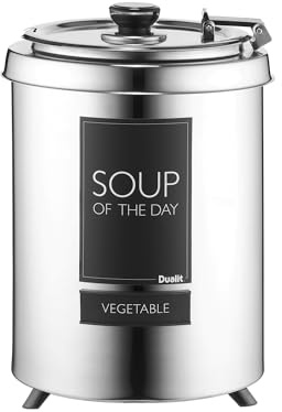 Dualit 6 Litre Hotpot Soup Kettle - Large Soup Kettle - Wet Heat only - Hand Built in the UK - Stainless Steel - Durable - Hinged removable Stainless Steel Lid | Utilises a wet heat only system to maintain serving temperatures, complete with a durable hinged removable lid.