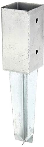 Alberts 211851 Bodenhülse | für Vierkantholzpfosten, zum Einschlagen | feuerverzinkt | 71 x 71 mm