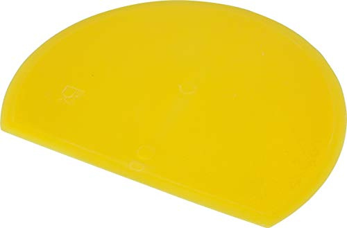 Maya Professional Tools 81916-4 flexibel degspatel utan hål, rund, FBK/livsmedelshygien 160 mm x 125 mm x 1,65 mm, gul