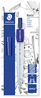 Staedtler Noris 550, Compas scolaire de précision pour l'école, Étui blister avec étui de mine, 550 50 BK