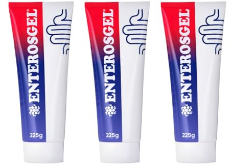 Enterosgel Tube 225 g. (Pack of 3) - Relief from IBS Symptoms: Diarrhoea, Abdominal Pain, Bloating, Urgency | Irritable Bowel Syndrome Treatment | Acute Diarrhoea Relief