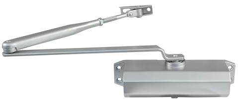 Amig - Cierrapuertas para Cierre Automático de Puertas - De Aluminio con Acabado en Plateado - Evita Accidentes por Portazos o Corrientes de Aire - Incluye Tornillos