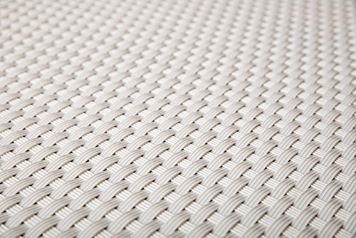 Sellon24® Balkonsichtschutz mit Ösen Balkonverkleidung Sichtschutz Balkonbespannung PE-Rattan RD07 weiß 90 (18,99€/m2)
