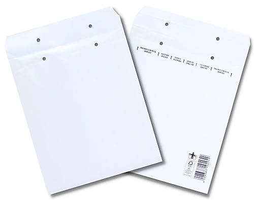 100 Stück Luftpolsterumschläge in weiss - 8/H (290 x 370) - Luftpolstertaschen Versandtaschen - elb-verpackungen