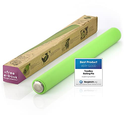 TreeBox | Mattarello professionale in silicone e acciaio inossidabile | Il mattarello moderno senza manici | Stendi il fondente e la pasta in pochissimo tempo | Effetto antiaderent