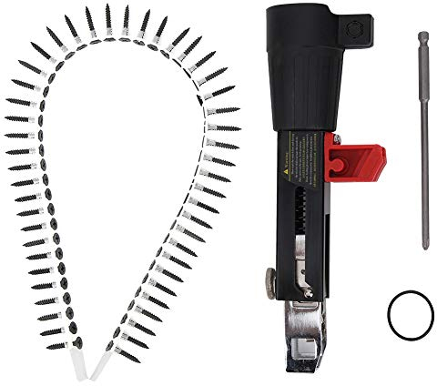 Walfront Pistola automatica per sparachiodi a catena Trapano elettrico Attrezzatura per serraggio a vite Strumento per la lavorazione del legno per trapano elettrico con pistola sparachiodi