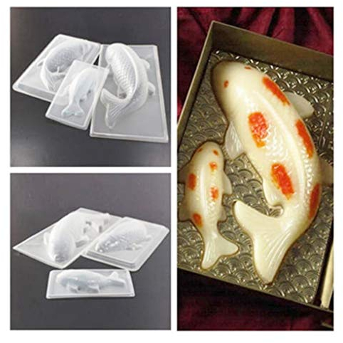 Newin Star 3D Koi Fisch-Form Kuchen-Schokoladen Form für Sugarcraft, Gelee und Pudding aus Kunststoff