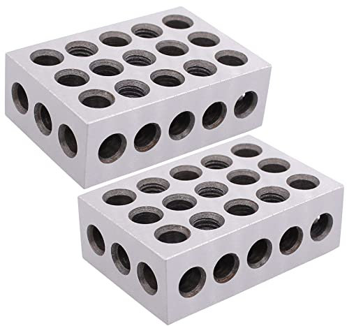 HouYeen Pair of 1 2 3 Blocks Precision 0.0002in Engineer Ground Hardened Milling Tools