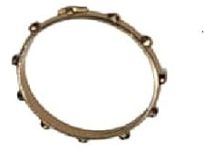 BLUSUPERSHOP Ring Rosenkranz Gold 18 Karati Ring Pregiera Gold 750 Farbe Gold Gewicht 2,10 g Größe 8 bis 30 italienische Größe als Geschenk ein Amulett, A SCELTA, Gold 18 kt, OHNE