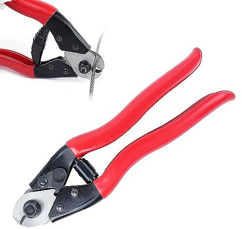 DHinkyoung Heavy Duty Manganese Steel Cable Cutter, Bike Cable Cutters, Labor Saving Wire Cutter, Sharp Shifter Tool Up to 5/32 for Deck Stair Railing Strong Thick Seal Metal Fence Bicycle Repair