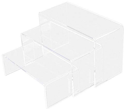 Fvoagaou 3 Tier Acryl Klar Display Stand Riser Showcase Schmuck Kosmetik Make-Up Sammlung Display Storage Rack Organizer Inhaber