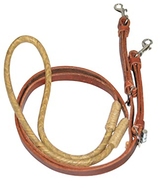 Redini western da barrel in cuoio e rawhide Taglia unica