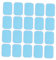 SEWOART 20stücke Ersatz-gel-pads Für Bauchmuskeltrainer Wiederverwendbare Gel-pads Für Muskelstimulator Medizinische Blau Für Effektives Bauchtraining