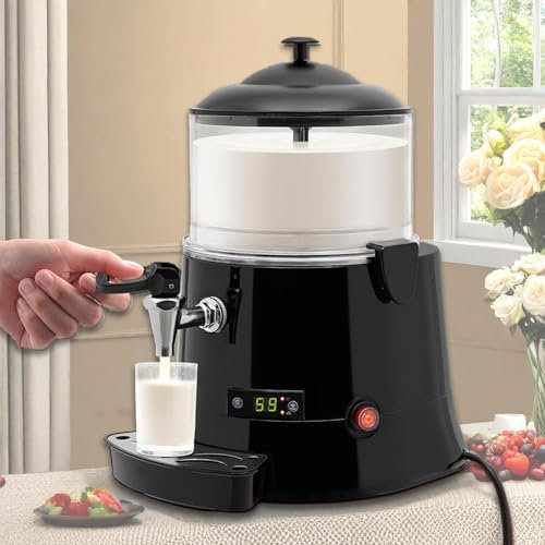 Eastnmythet Hot Chocolate Dispenser Warmer(30℃-90℃), Big Chocolate Melting Machine 5L/10L, 400W Commercial Hot Chocolate Maker Machine with LED Digital Display,110V 5L