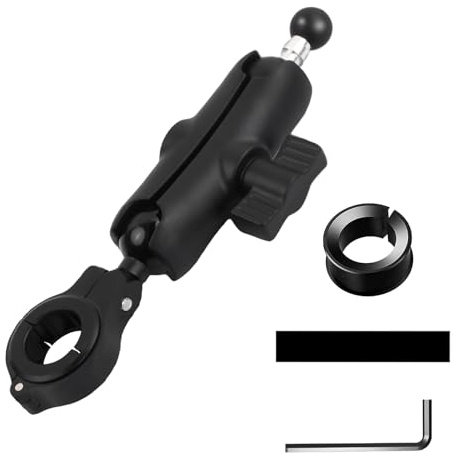 Accessoires de Montage à RAM GPS, Bras à Double Prise de 9cm + 25 mm/1 à 17 mm Base de Montage sur Boule + Support de Serrage pour Guidon avec Adaptateur de Boule 1, pour Diamètre 2,2-2,5-3,2 cm