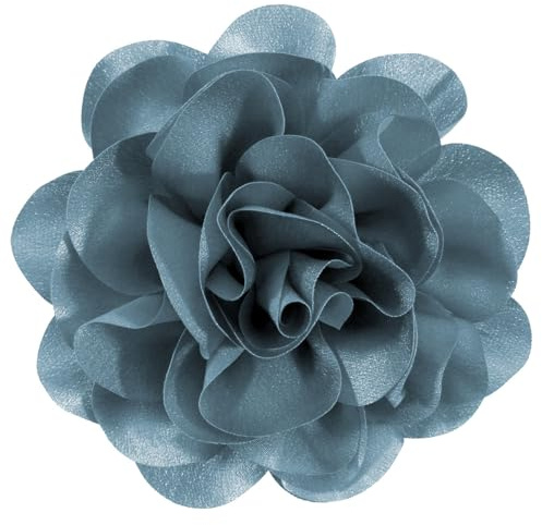 Mecool Große Rosen-Haarspange für Hochzeiten, Partys, Brosche, Ansteckblumen, Haarschmuck, Haarspange, Haarschmuck für Damen, Accessoires, Haarspangen, Mädchen, Hellblau