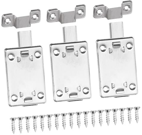 jojofuny 3 Pezzi 3 Bullone Scorrevole Della Porta Serrature Manuali Di Sicurezza Bulloni Della Porta Dello Schermo Serratura Per Porta Scorrevole Porta a Chiavistello Scorrevole Silver