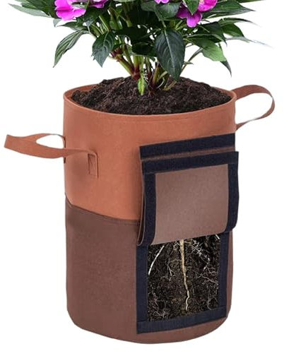 Kartoffel Pflanzsack - 5 Gallonen Pflanztaschen Mit Klappe | Kartoffelanbaubeutel | Tragbare Kartoffelzuchtbeutel Kartoffelbeutel Für Den Kartoffelanbau, Kartoffelpflanzgefäß