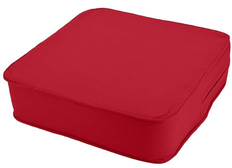 Stylelex Orthopädisches Sitzkissen Minimalist - 100% Baumwolle mit Kaltschaum-Schaumstoff - Qualitatives Stuhlkissen - Feste Qualität - Waschbar (1, Rot, 40x40x10cm)