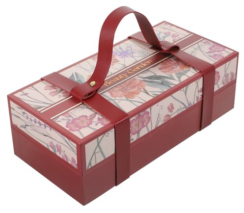 PartyKindom Neujahrs Und Geburtstagsgeschenkbox Mit Tragbarem Griff Große Rote Verpackung Für Hochzeiten Und Stabile Leere Geschenkverpackung Überraschung Ihrer Gäste