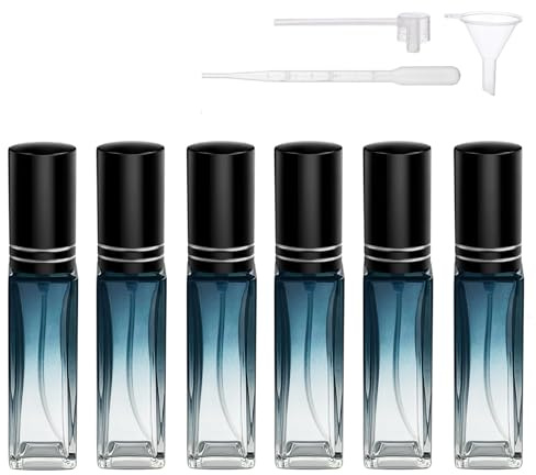 QlyYea Parfümzerstäuber 10ml, 6 Stück Parfum Nachfüller, Parfüm Reise Zerstäuber für Arbeit,Datum, Party