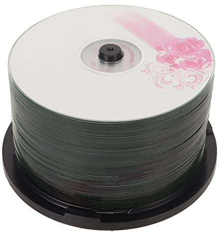 Discos CD R en Blancoo, Velocidad 52X, Capacidad de 730 MB, Discos Grabables en Blancoo, para Almacenar Imágenes Digitales, Datos Musicales, 175 Canciones, 225 Fotos (50 Uds.)